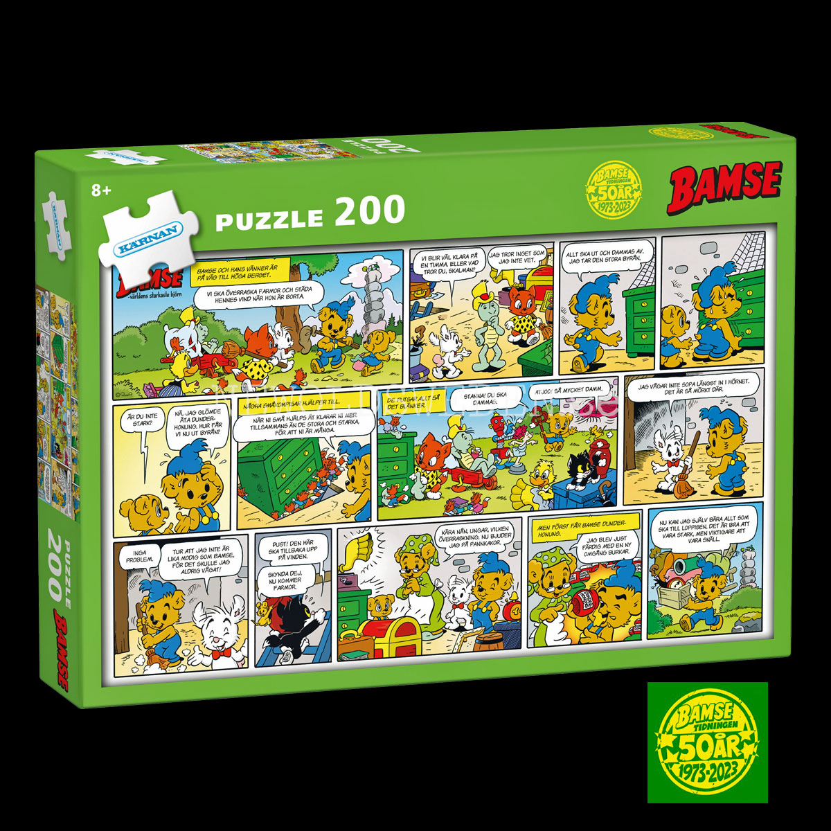 BAMSE 50 ÅR 1973-2023 JUBILEUM - Puzzle 200 bitar 30 x 50 cm - Rune Andreasson