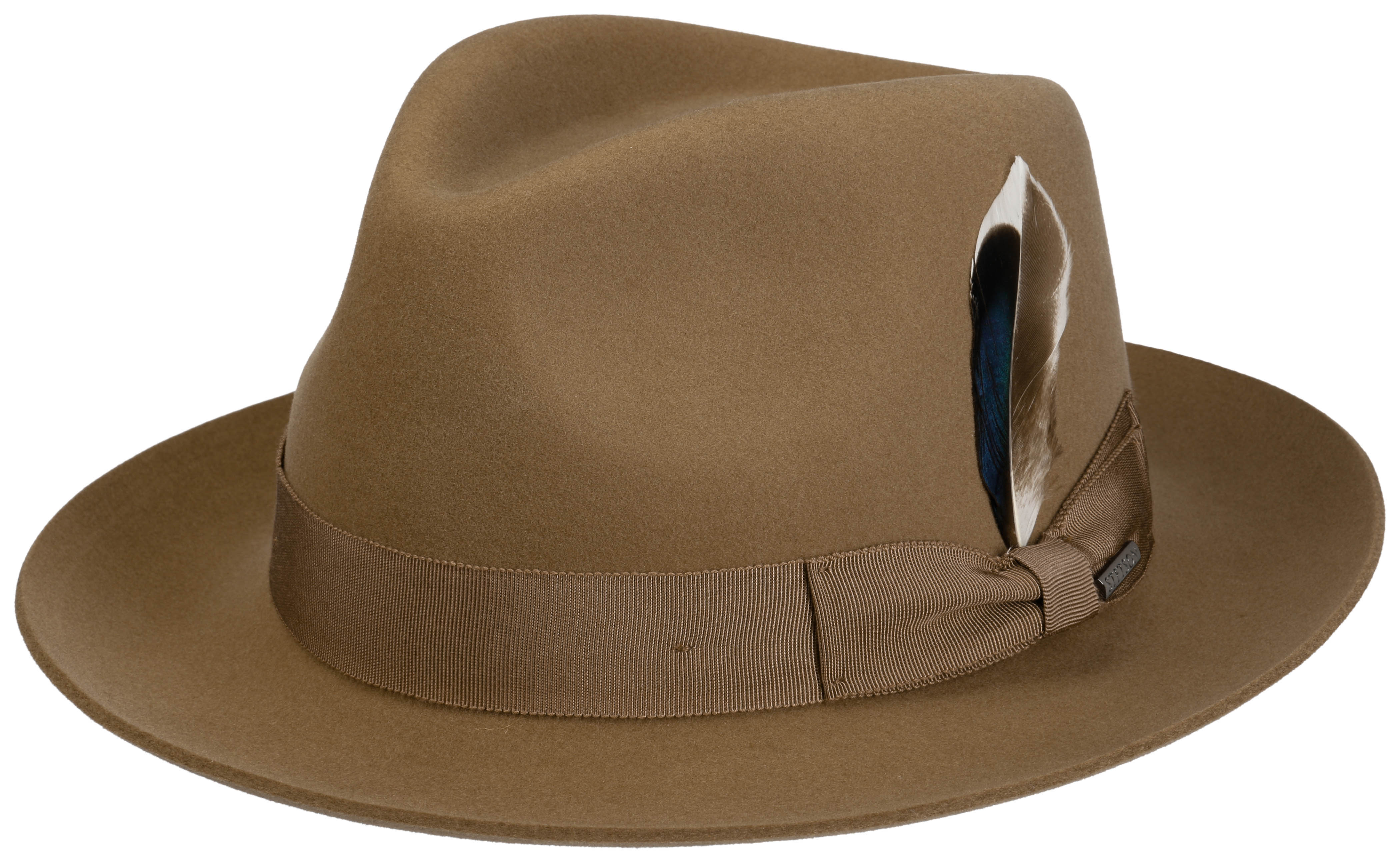 Fedora med skuren kant från Stetson, säljs på Hospitalsgatan 16