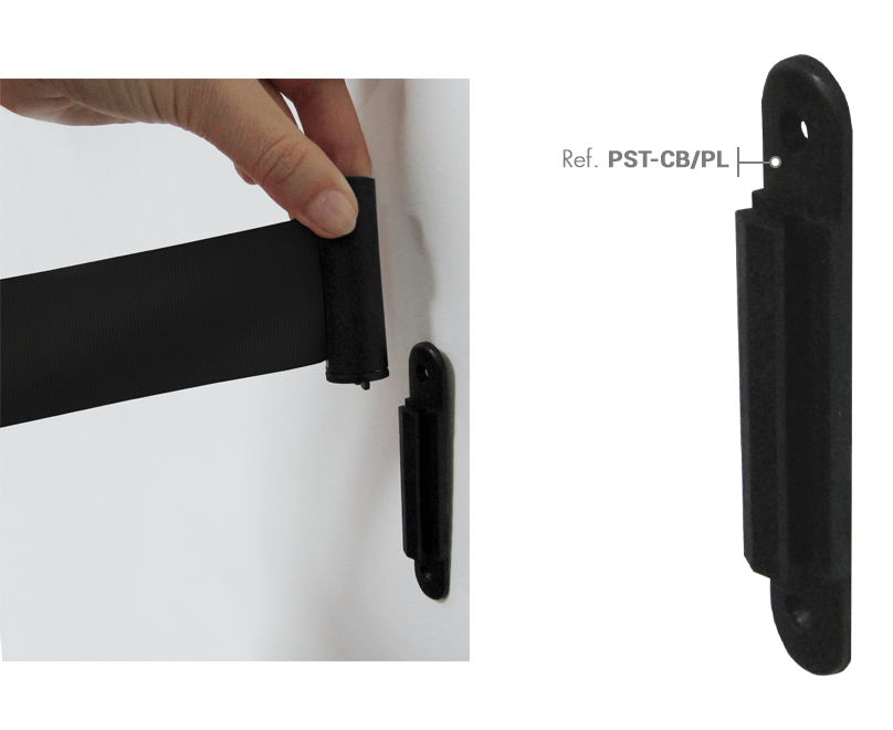 Wall-mounted retractable belt / 3 m - 3