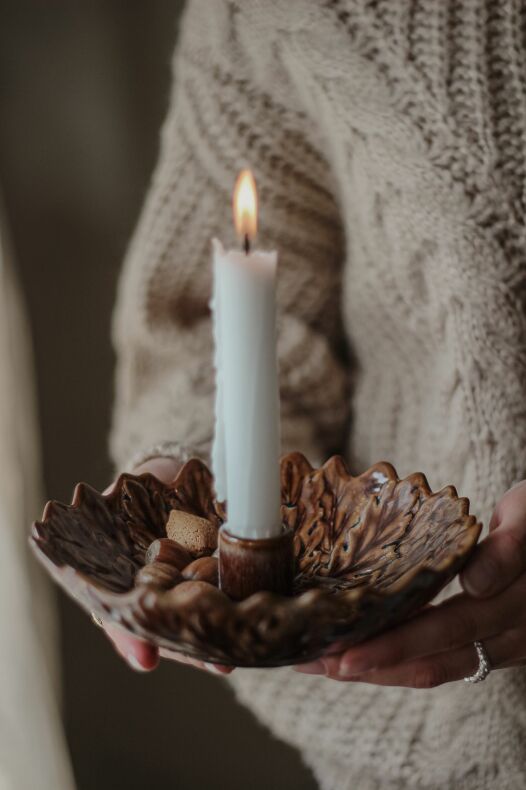 Leaf Candle Holder - Majas Cottage - 2