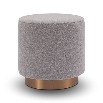 Bolly sittpuff grå bouclé