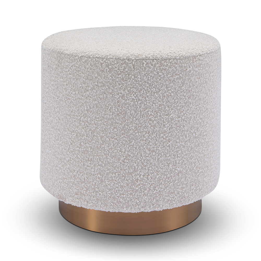 Bolly sittpuff vit bouclé