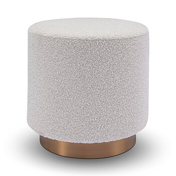 Bolly sittpuff vit bouclé