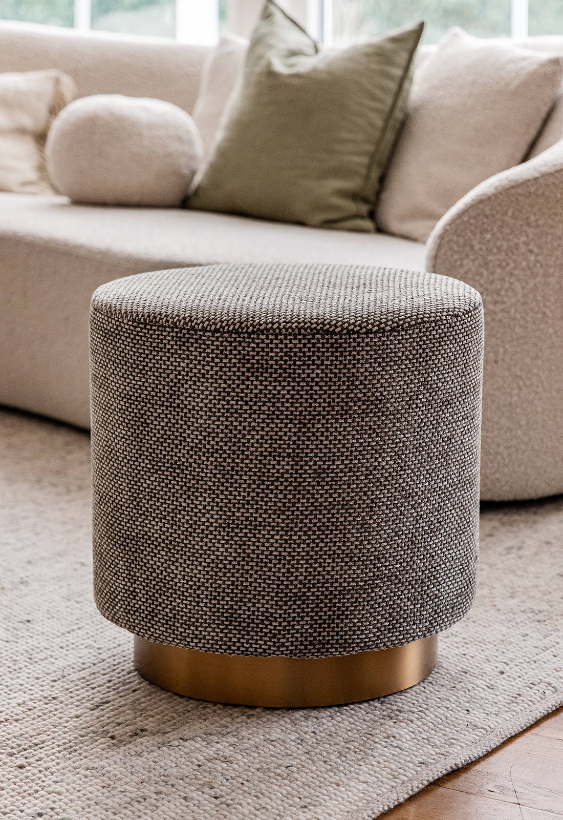 Bolly sittpuff grön/beige - 3