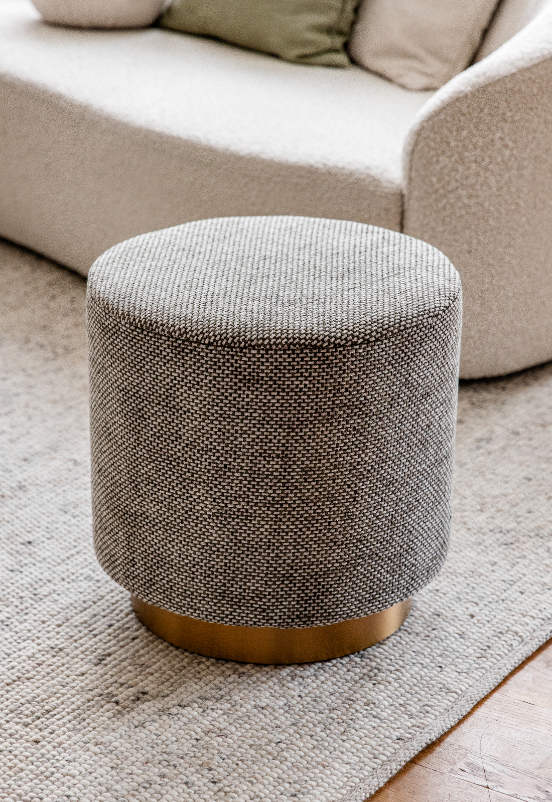 Bolly sittpuff grön/beige - 2
