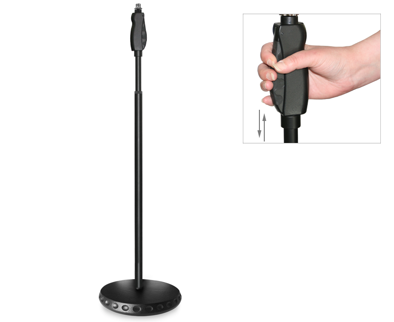 Microphone stand with round base