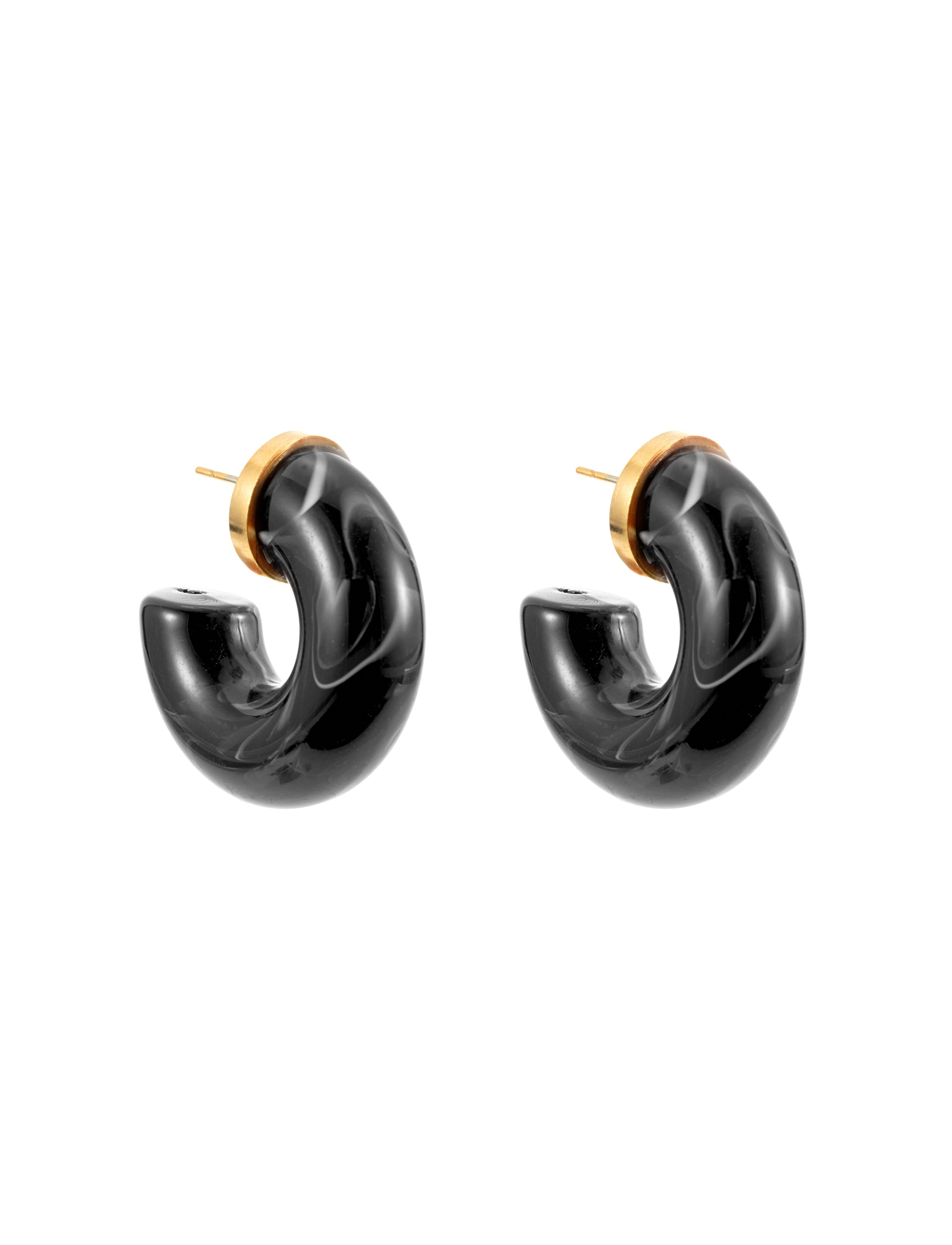 Ivy Chunky Hoops - Black - By Jolima