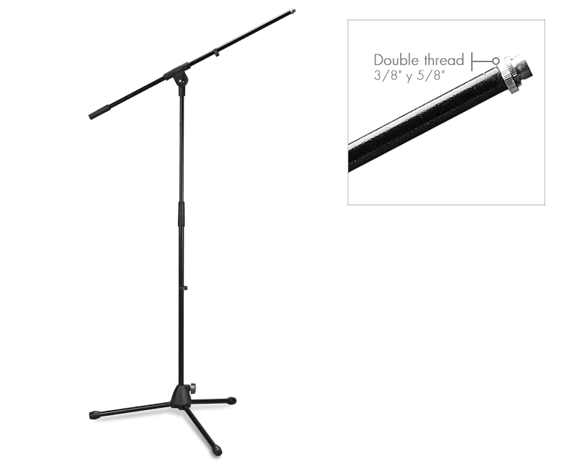 Microphone stand with boom arm