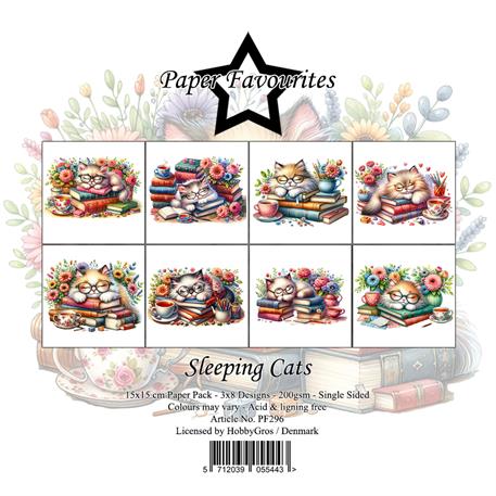 Paper Favourites Sleeping Cats 15x15 cm Paper Pack 