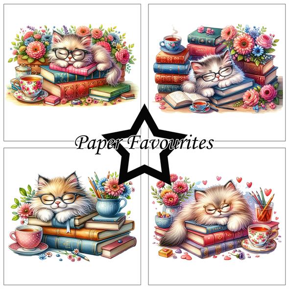 Paper Favourites Sleeping Cats 15x15 cm Paper Pack  - 2