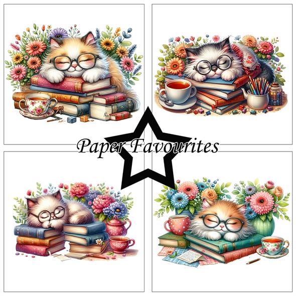 Paper Favourites Sleeping Cats 15x15 cm Paper Pack  - 3