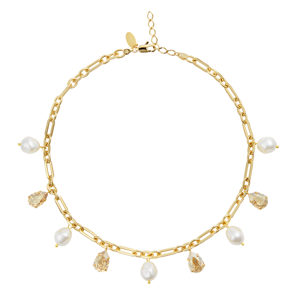 Caroline Svedbom Ayra halsband guld golden shadow