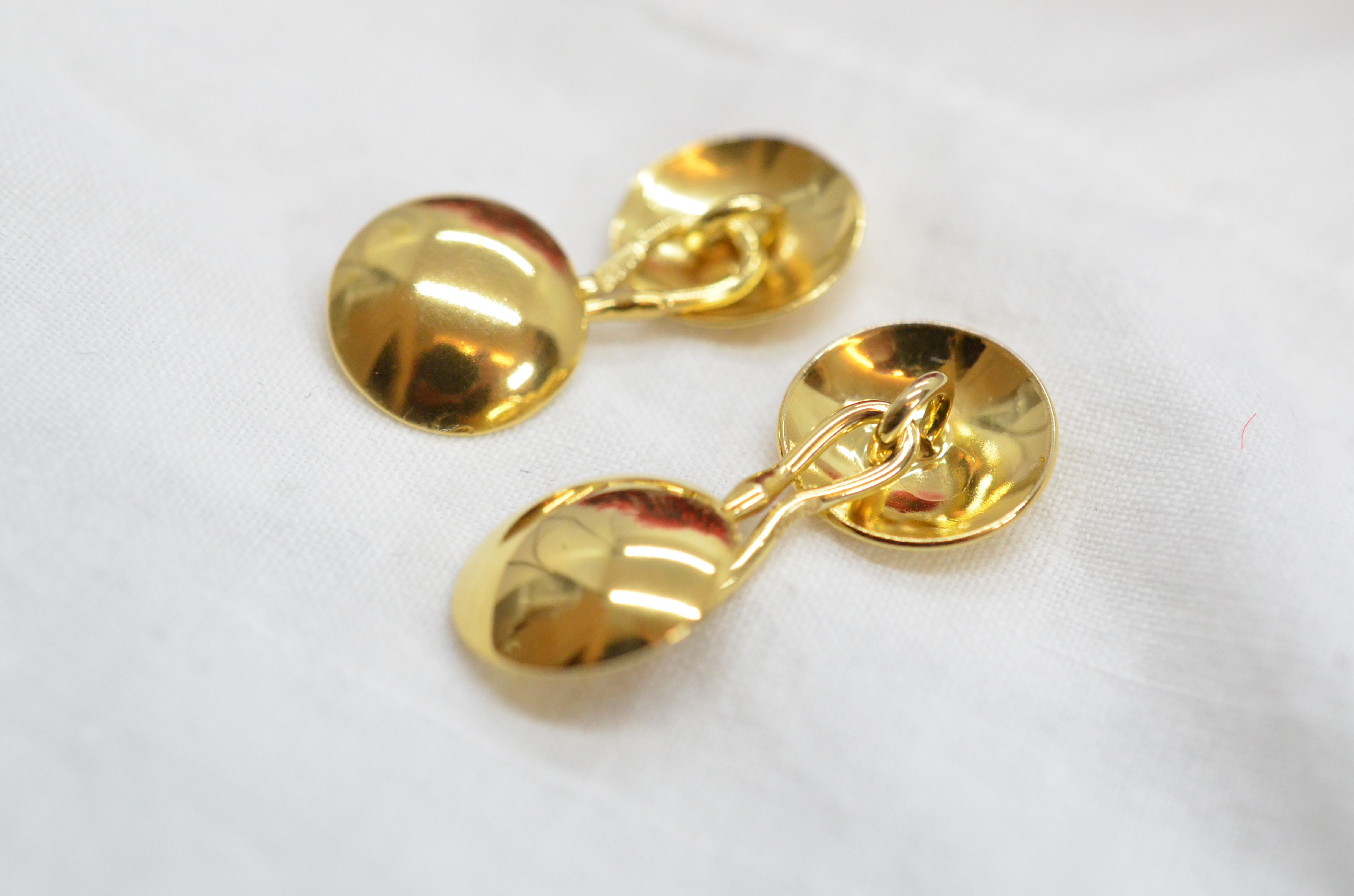 Folk costume cuff links  in gilded silver