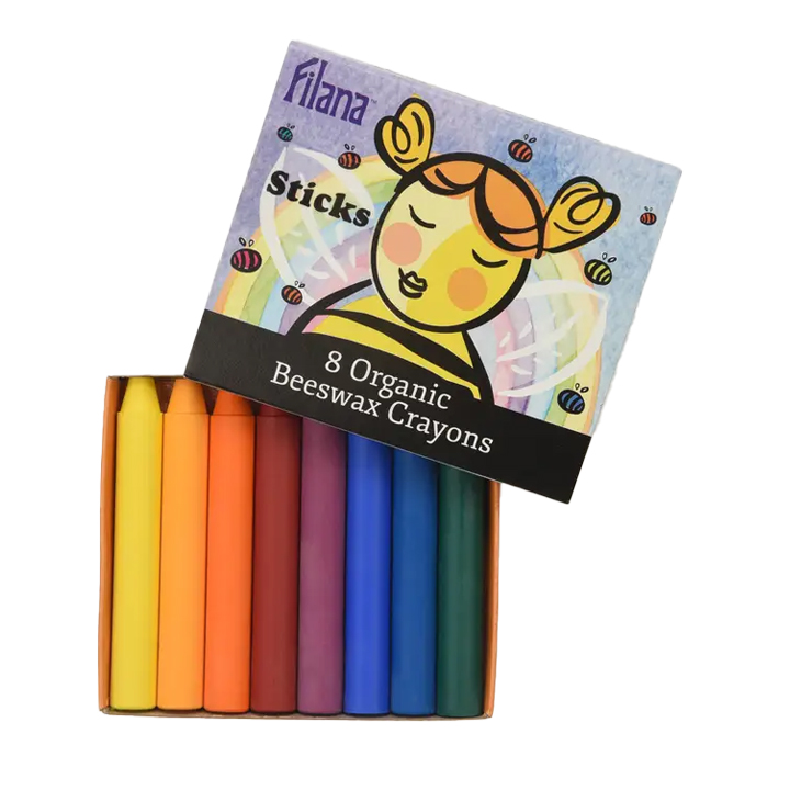 Filana Organic ekologiska och giftfria  bivaxkritor -  8 stift 