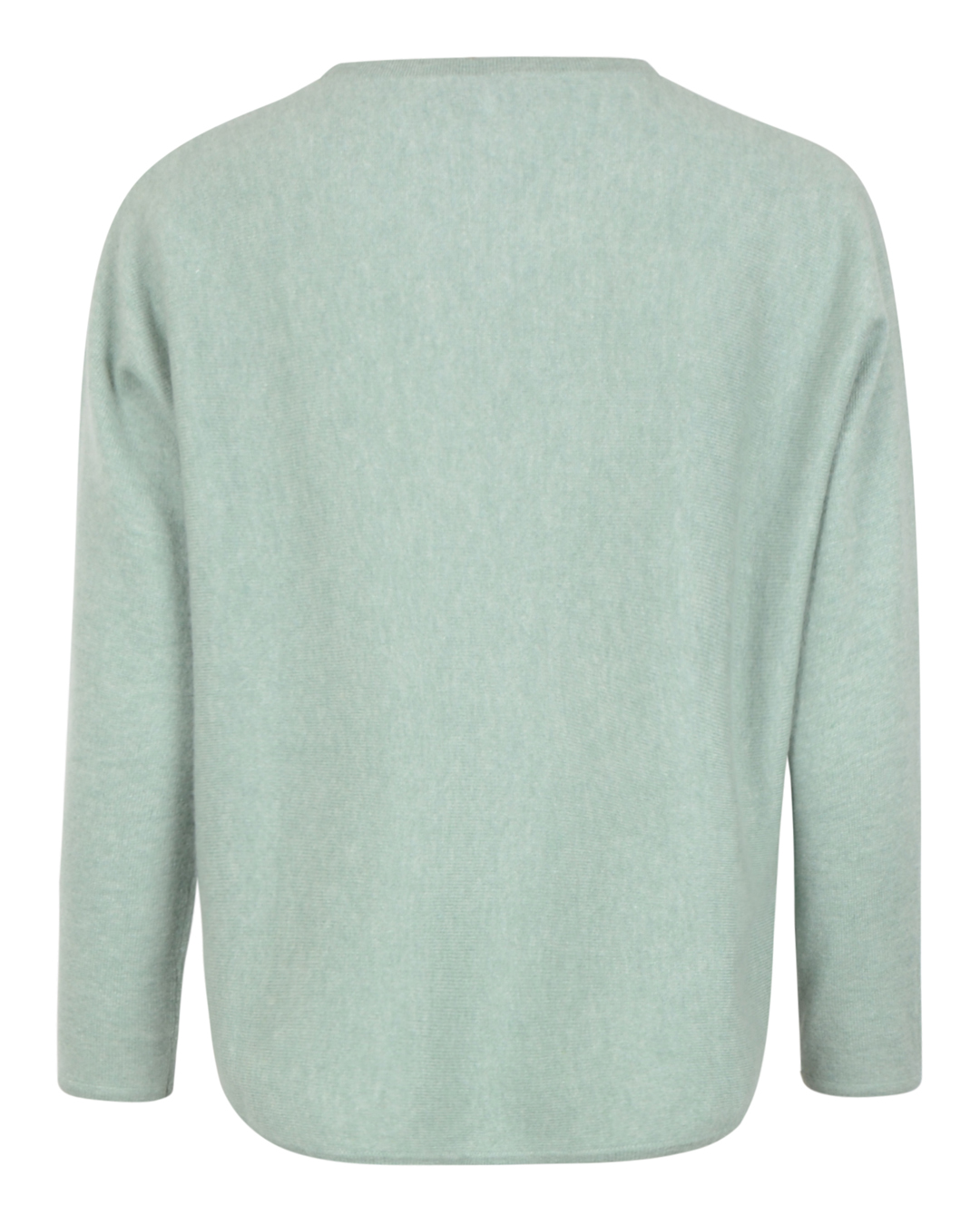 Kashmirjumper curved sage-grön - 2