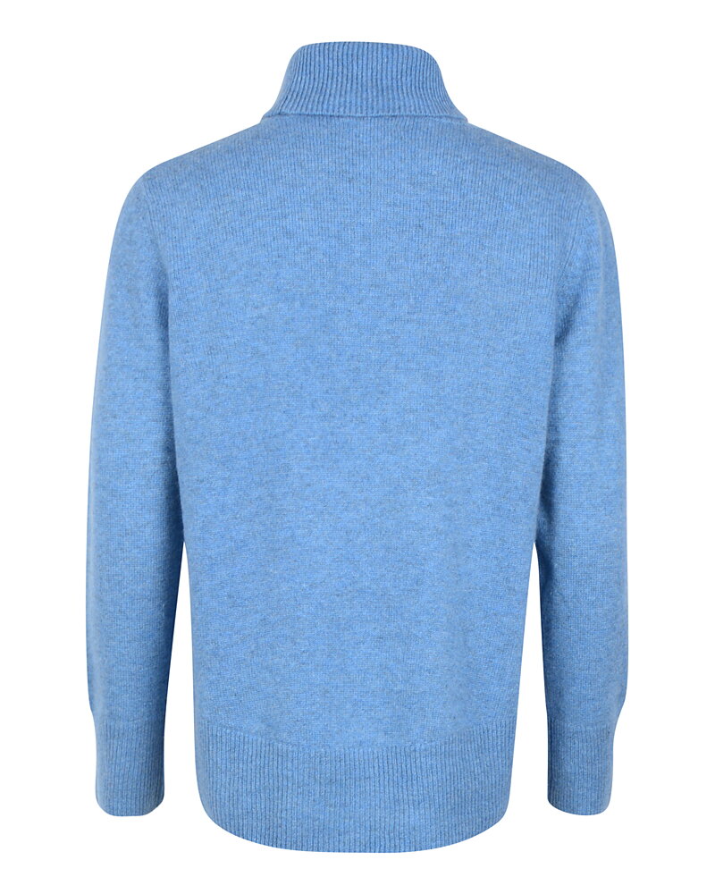 Kashmirpolo oversized mellanblå