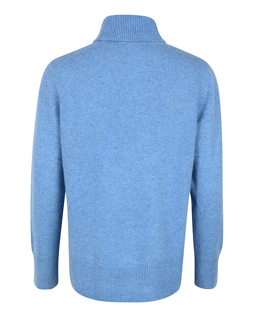 Kashmirpolo oversized mellanblå - 2