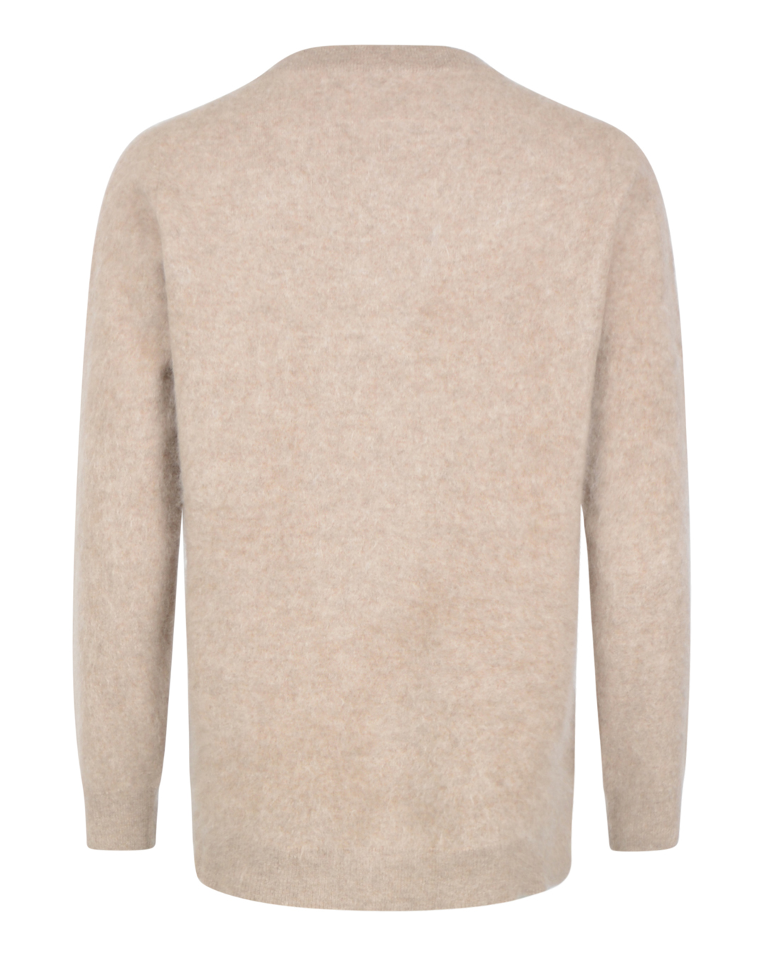 Kashmirjumper borstad rak o-neck mullvad - 5