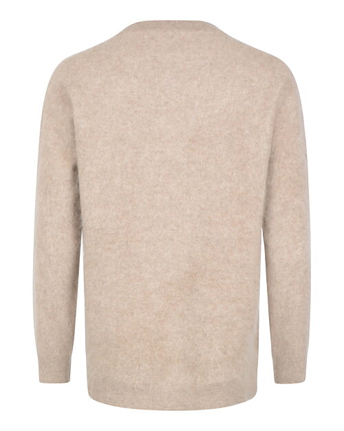 Kashmirjumper borstad rak o-neck mullvad - 5