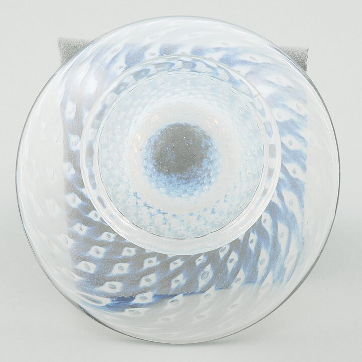 Bertil Vallien (Cirrus 1973) White Bowl with med Bubble Decor 14 cm