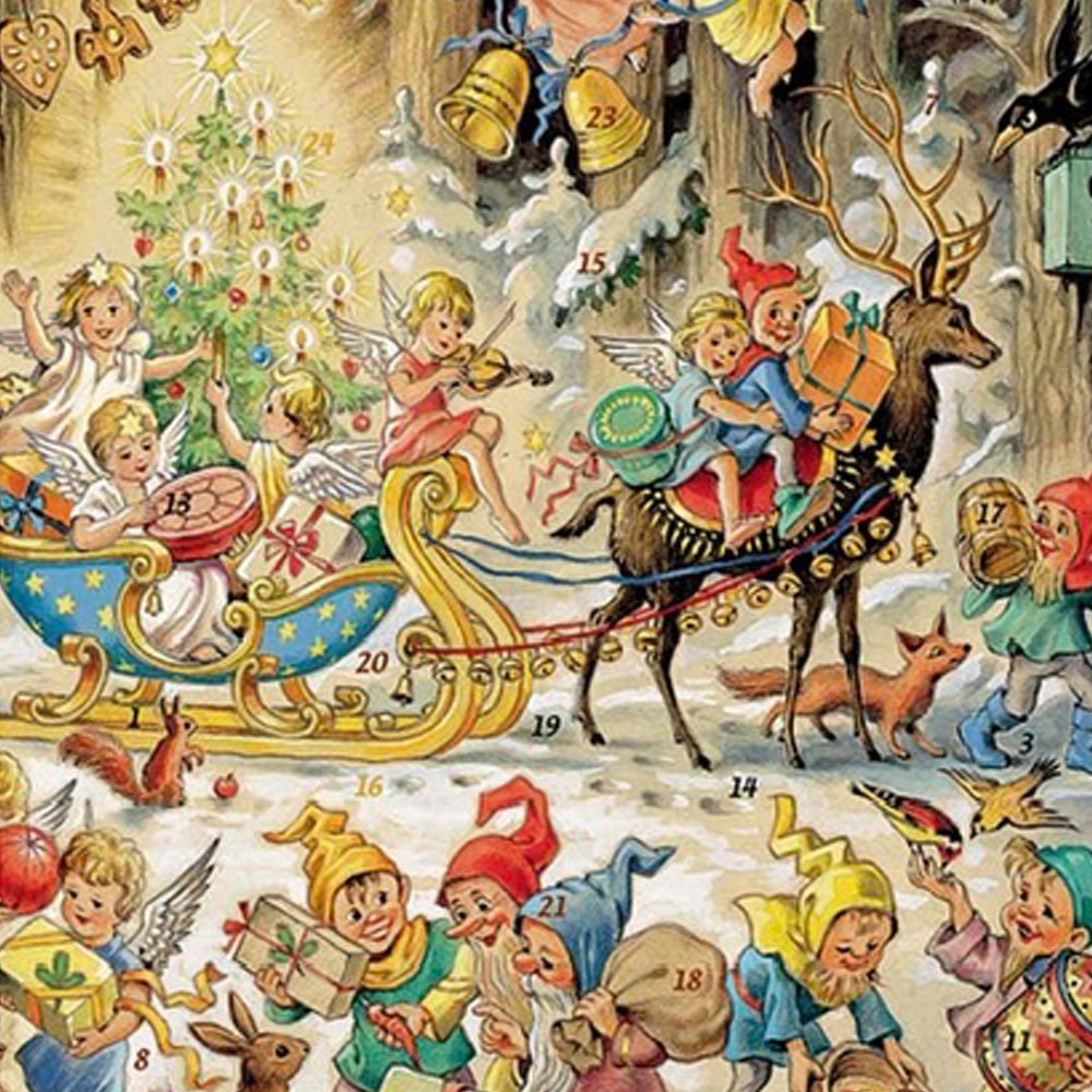 German Advent Calendar A4 Elisabeth Buzek 1957 - 2