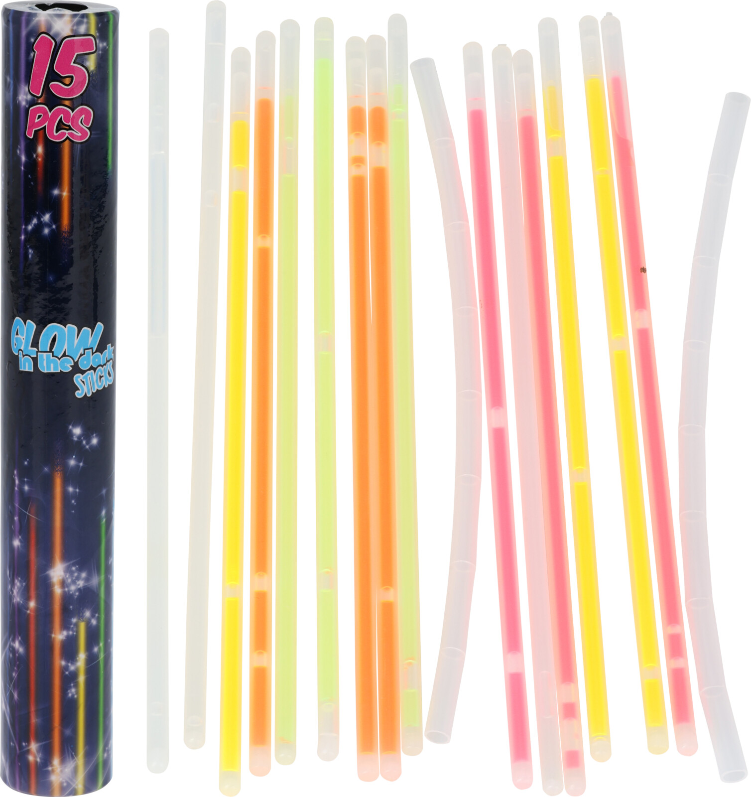 Glow sticks 22cm 15-pack