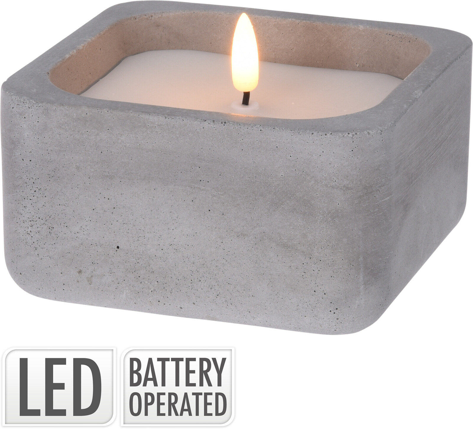 LED-ljus i kruka 120x120x65mm