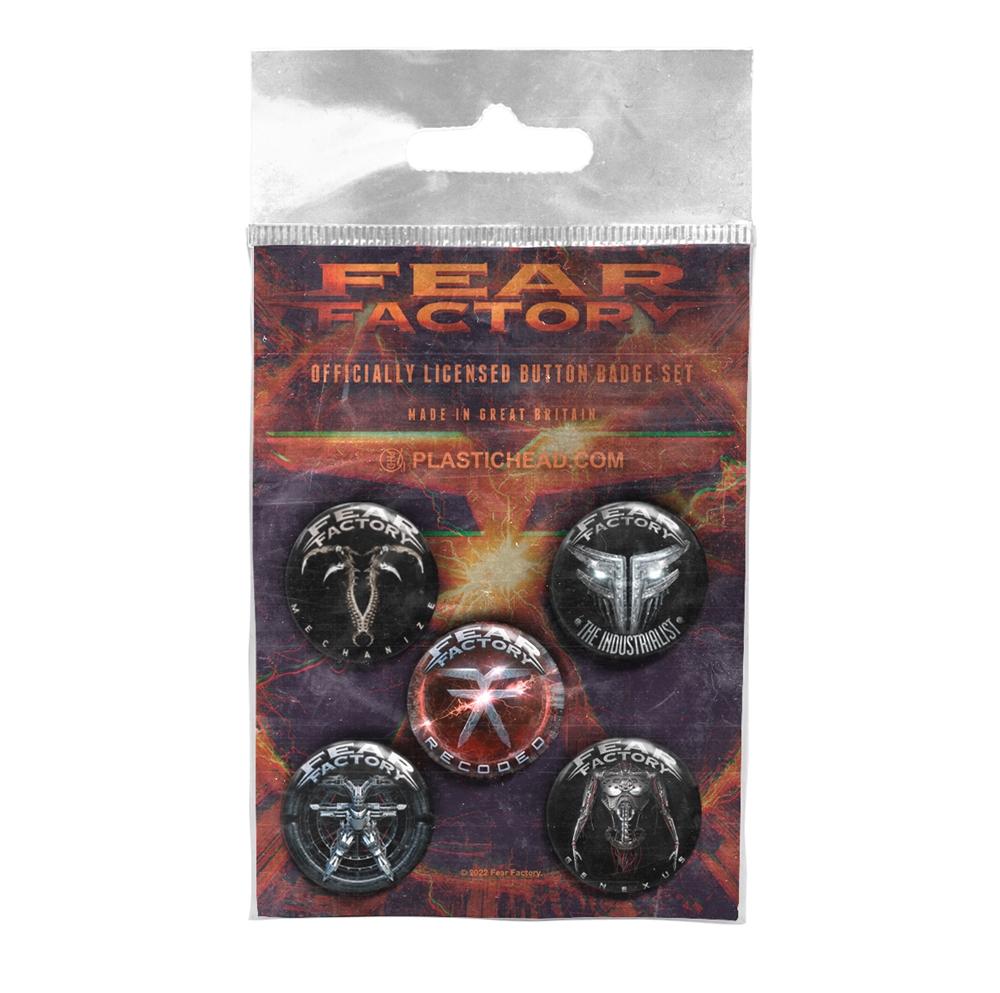 Fear Factory Albums 10-21 Badge Pack