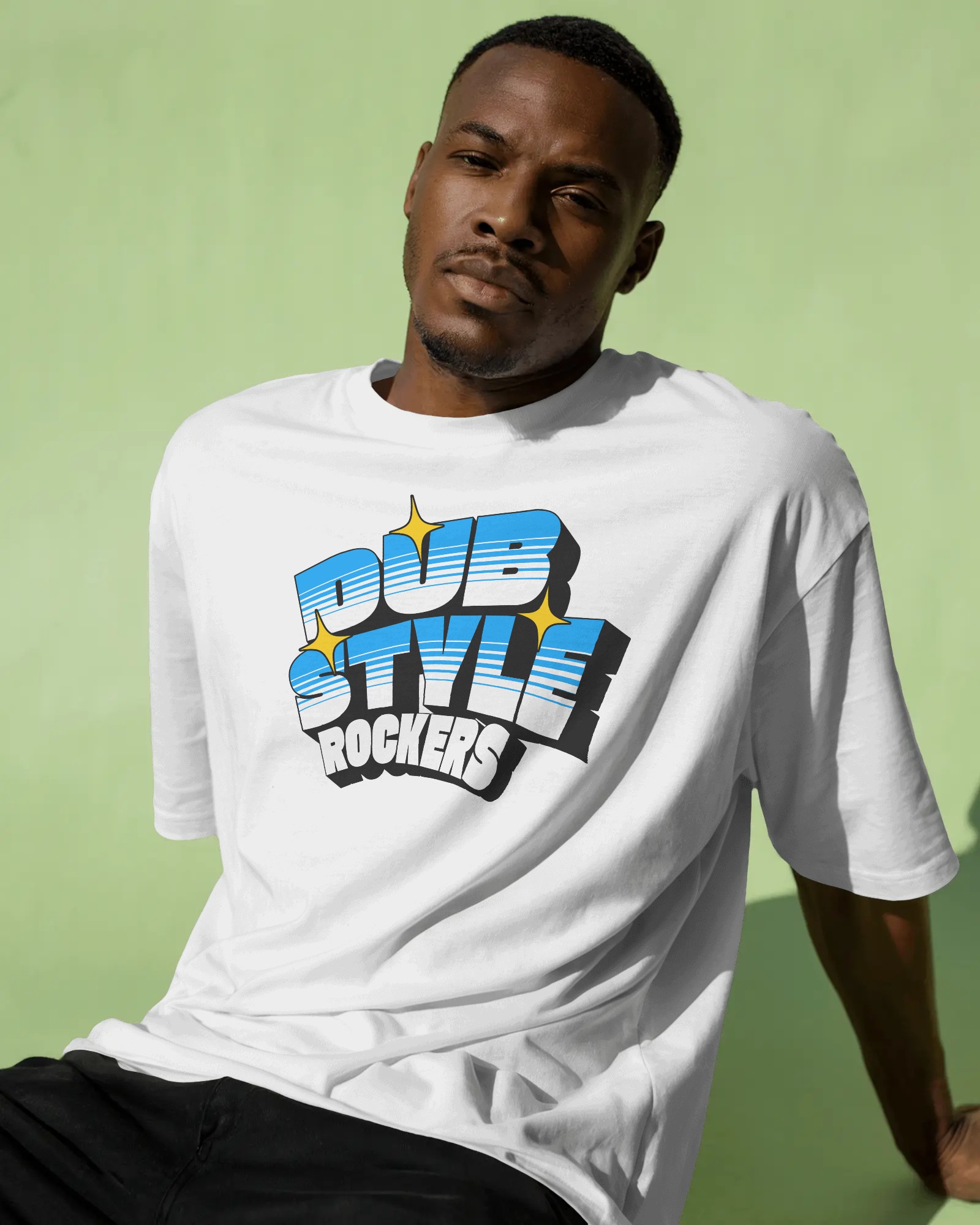 Dub Style Rocker T-shirt White / Navy - 3