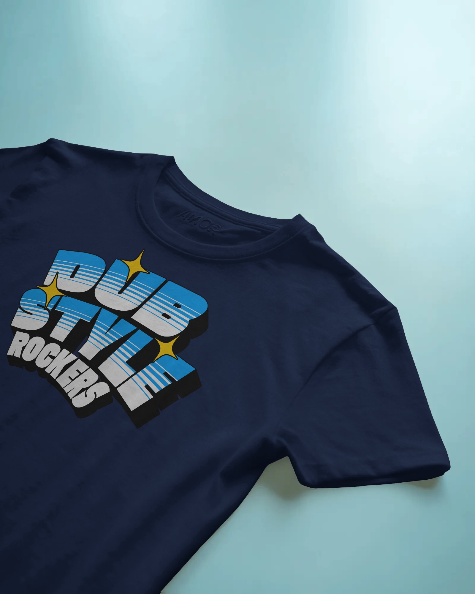 Dub Style Rocker T-shirt White / Navy