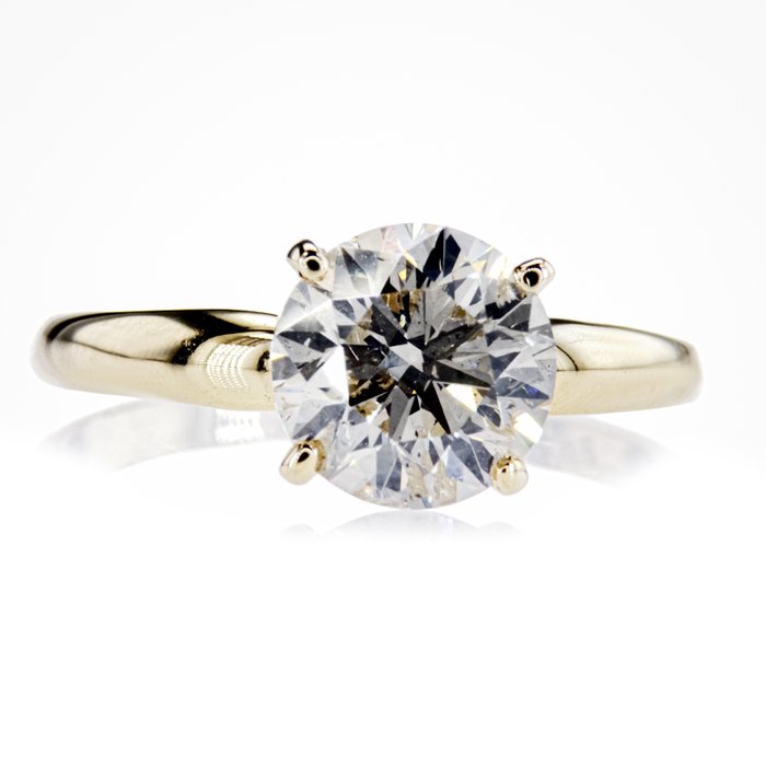 Diamantring 2.02 ct 14 kt guld top crystal SI 2