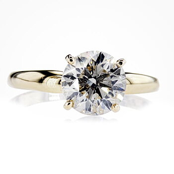 Diamantring 2.02 ct 14 kt guld top crystal SI 2