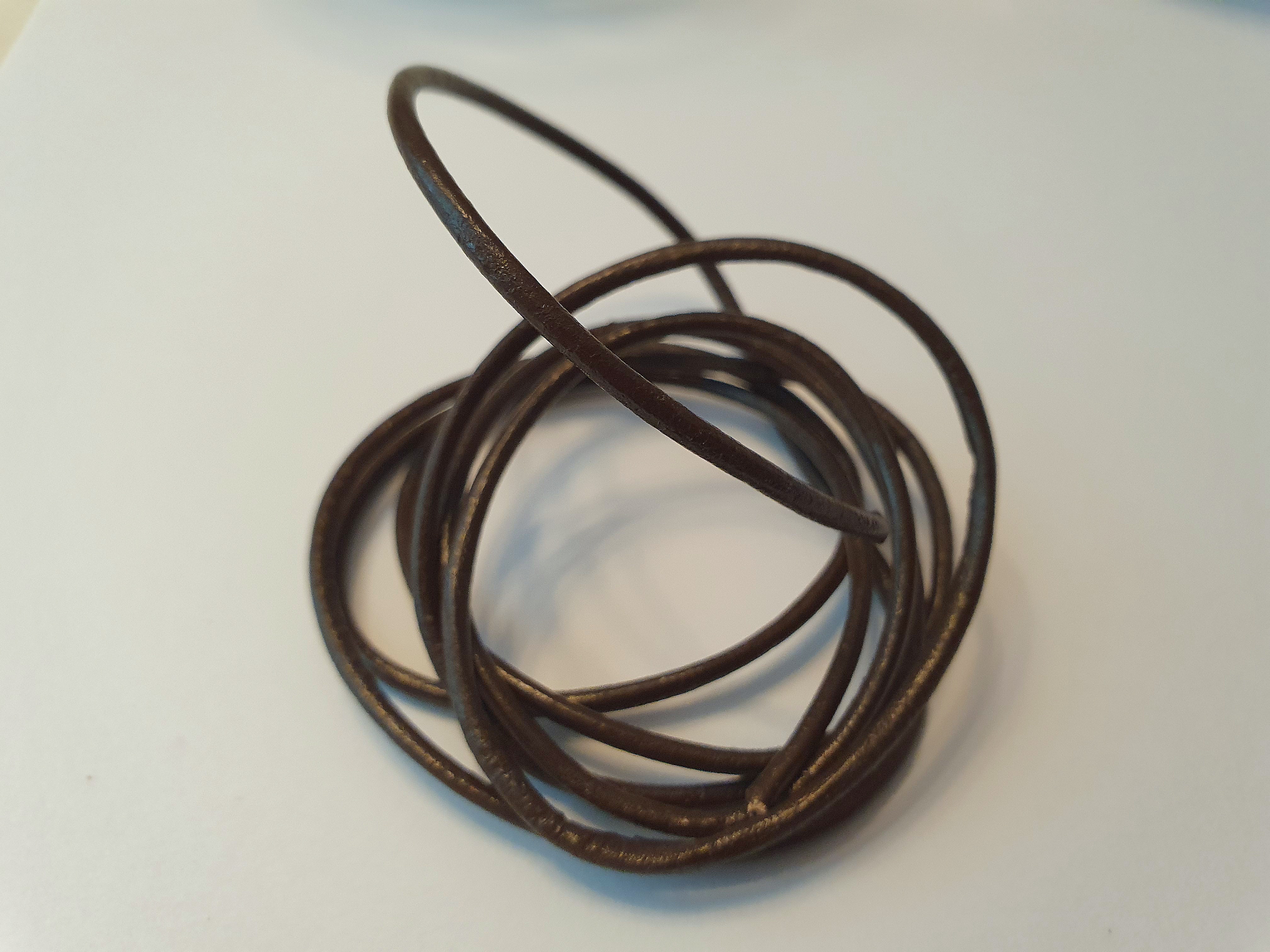 Leather 2mm brown 1m/pkt Price/pkt