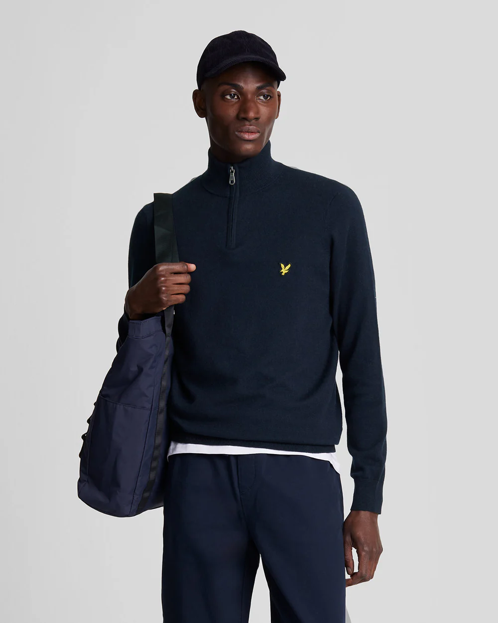 Lyle & Scott - Cotton Merino 1/4 Zip - Dark Navy