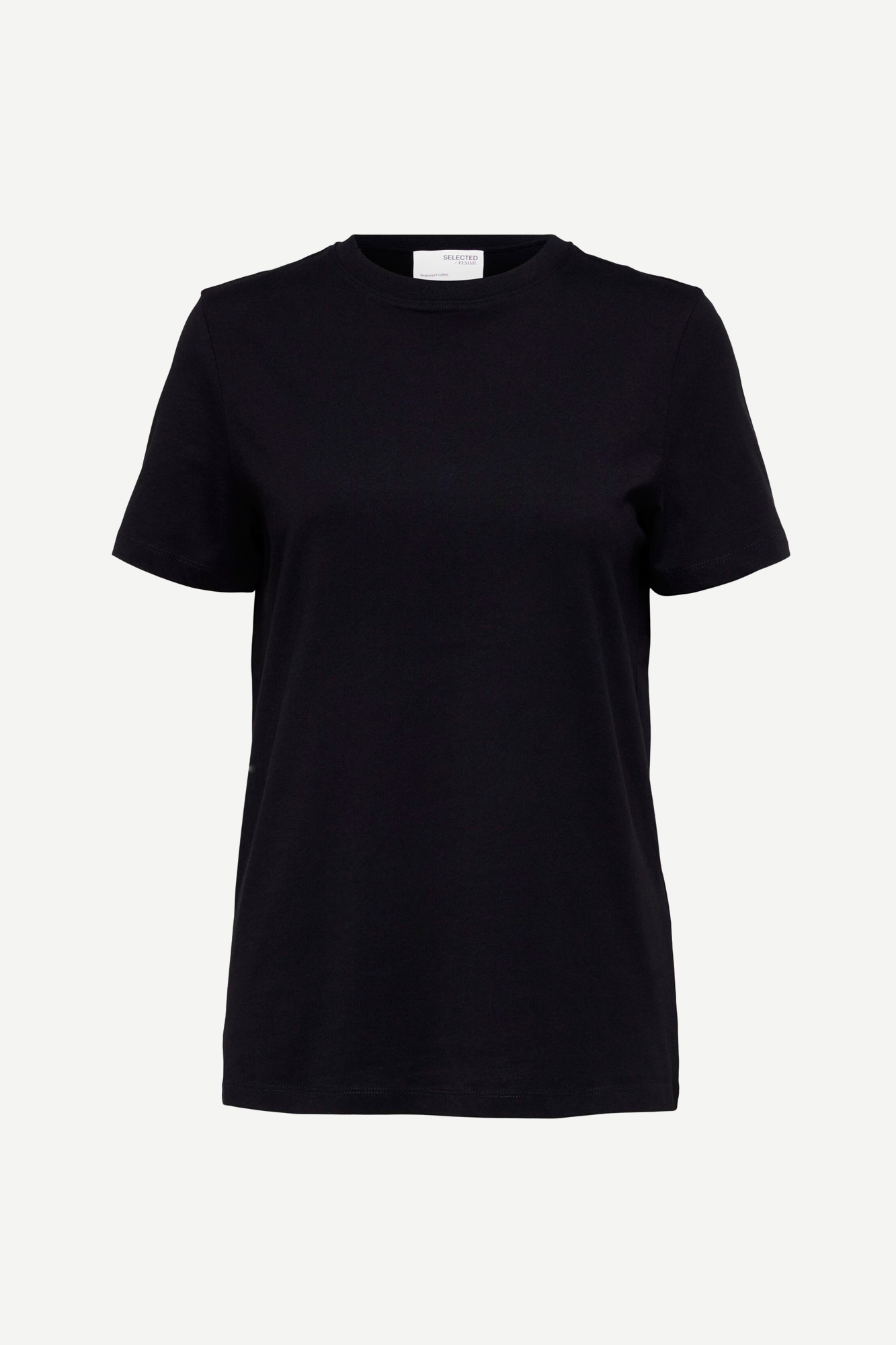 Selected Femme O-neck Classic T-shirt Black