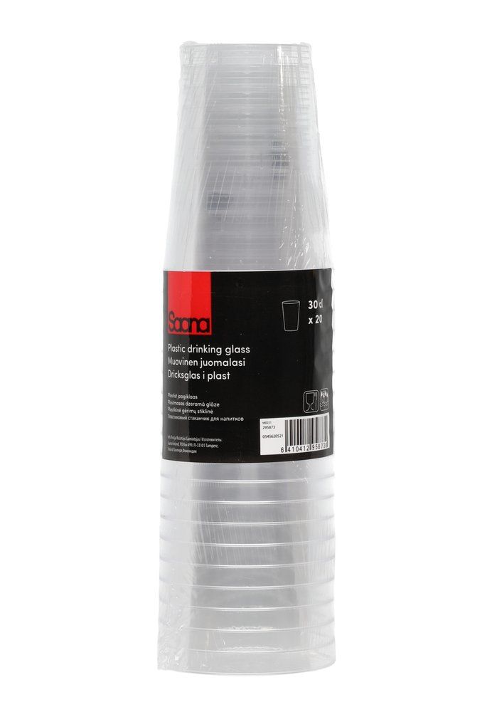 Plastmugg, transparent 30 cl