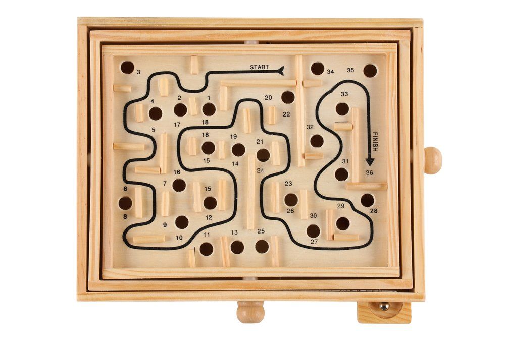 Labyrinthspel trä