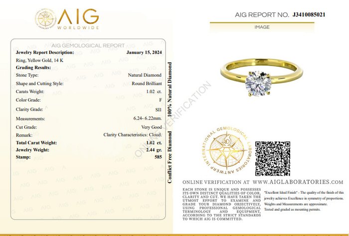Diamantring 1.02ct - 4
