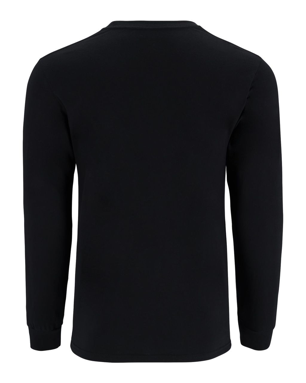 Simms Logo Shirt LS -Jet Black  (Orange logo) - 2