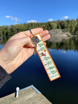 Nyckelring vävt band ÄLG 