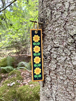 Retro vävt Nyckelband HJORTRON