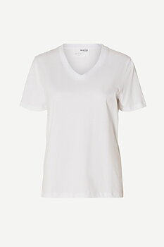 Selected Femme V-neck Classic T-shirt White