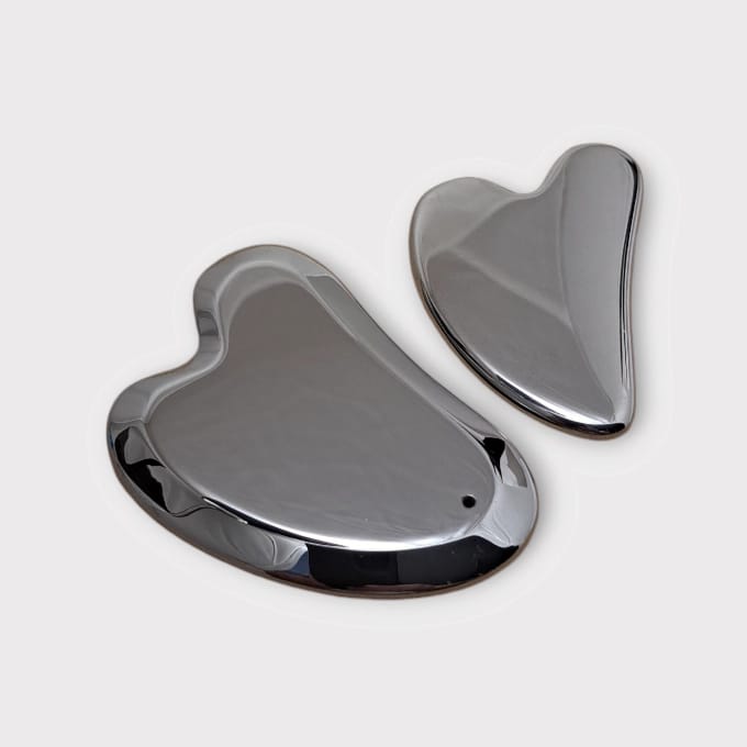Heart Shaped Gua Sha  Massage Tool in Terahertz, 2 storlekar - 5