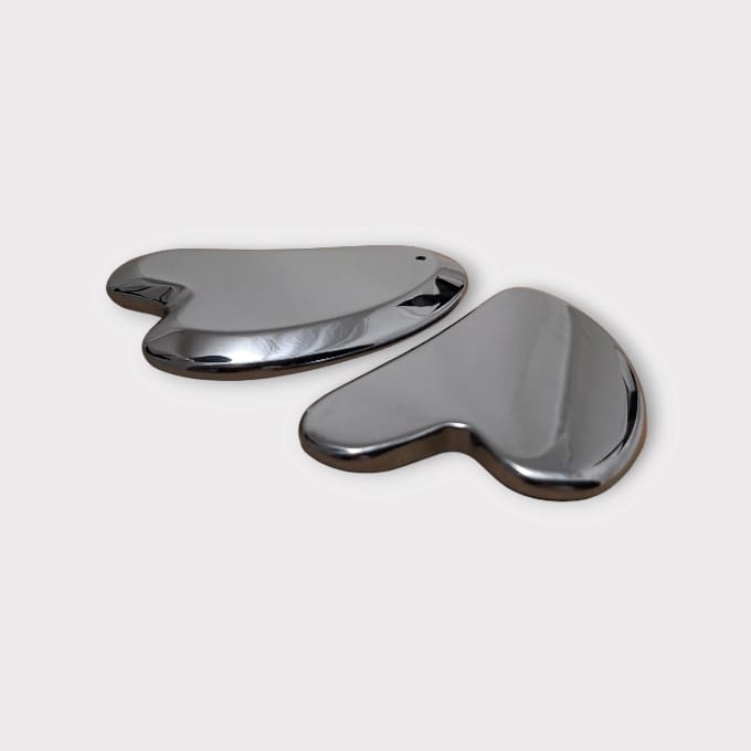 Heart Shaped Gua Sha  Massage Tool in Terahertz, 2 storlekar - 2