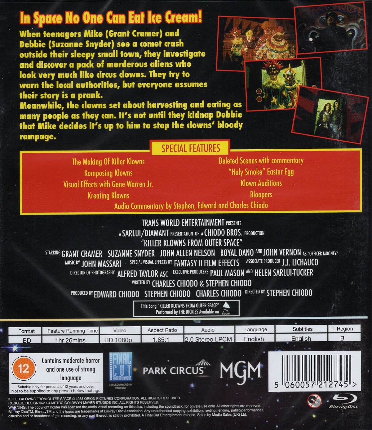 Killer Klowns From Outer Space (ej svensk text) (Blu-ray) - 2