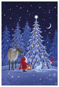 Adventskalender A4 - Tomte och Ren