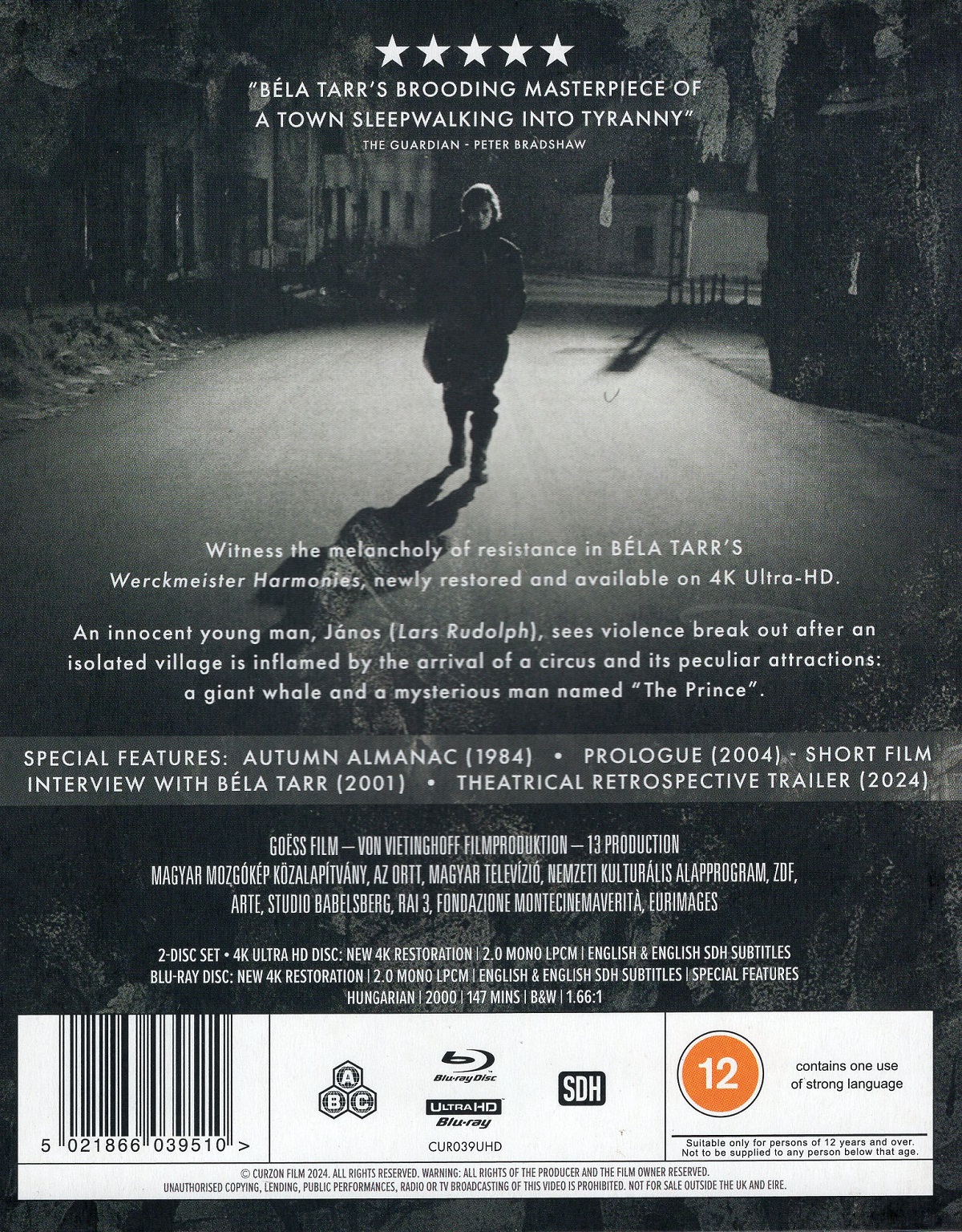 Werckmeister Harmonies (ej svensk text) (4K Ultra HD + Blu-ray) - 2