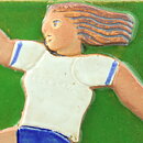Lisa Larson (Damfotboll 1979) Wall Plaque with Soccer Player 22 cm <with Box>