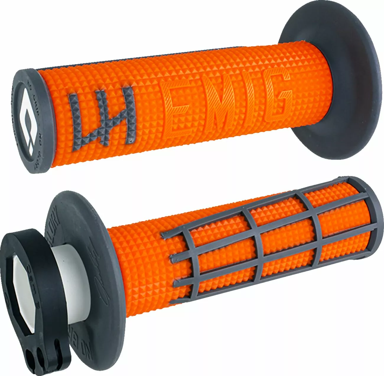 HANDTAG LOCK-ON ODI EMIG GRIP 2.0 ORANGE/GRPH