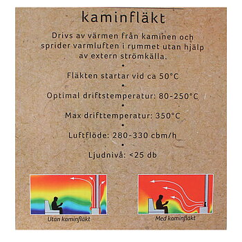 Kaminfläkt, Värmefläkt för kamin 